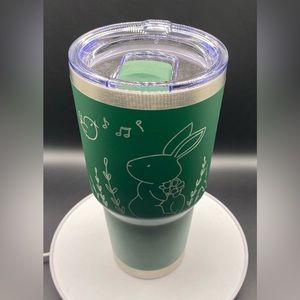 30 oz green tumbler! Laser engraved!